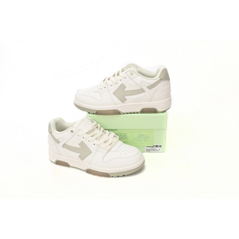 OFF-WHITE Out Of Office "OOO" Low Tops White Grey