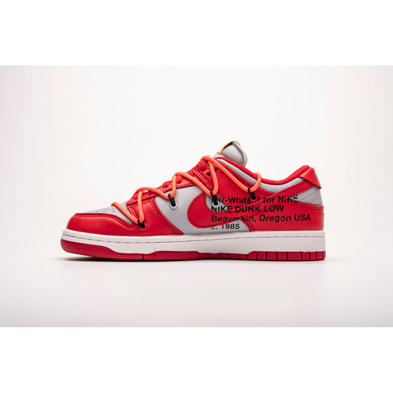 OFF White X Nike Dunk Low University Red