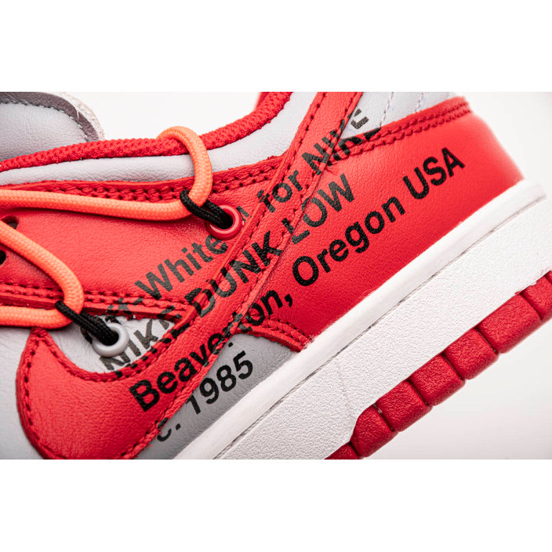 OFF White X Nike Dunk Low University Red