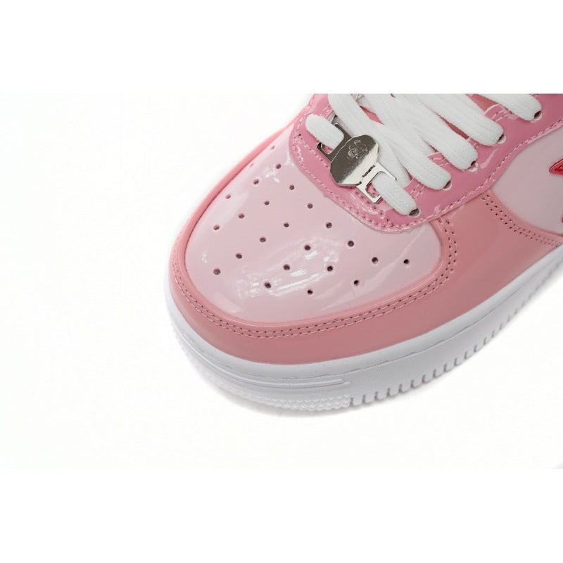 BapeSta Low Pink Paint Leather