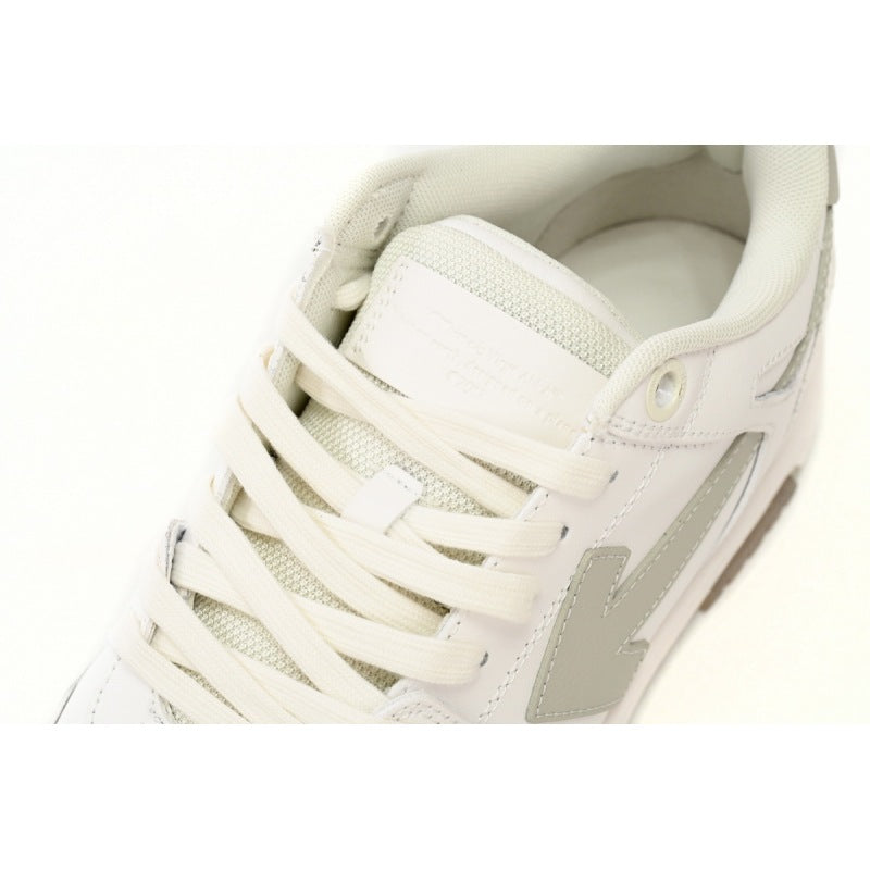 OFF-WHITE Out Of Office "OOO" Low Tops White Grey