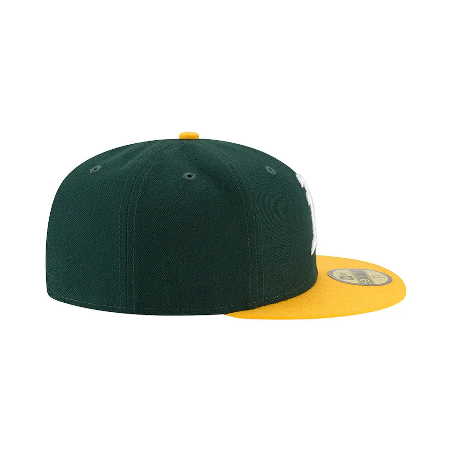 Oakland Athletics 59FIFTY MLB AC Perf Green & Yellow Cap